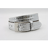 Dames riem zilver met croco print
