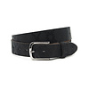 Thimbly Belts Dames riem zwart met hagedis print