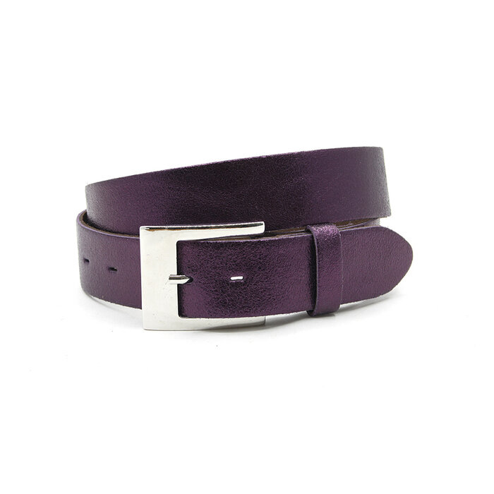 Thimbly Belts Dames riem paars metalic
