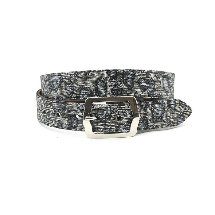 Thimbly Belts Dames jeans riem zwart/blauw