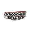 A-Zone Dames riem wit/zwart met zebraprint