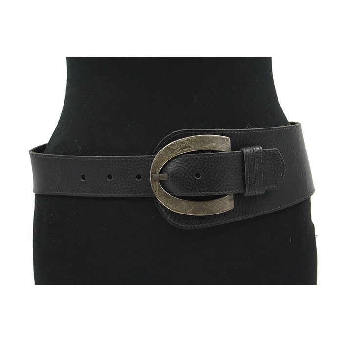 A-Zone Dames afhang ceintuur zwart leder