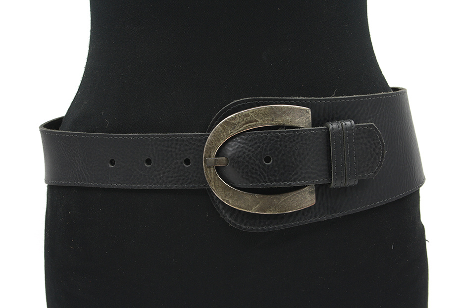 A-Zone Dames afhang ceintuur zwart leder