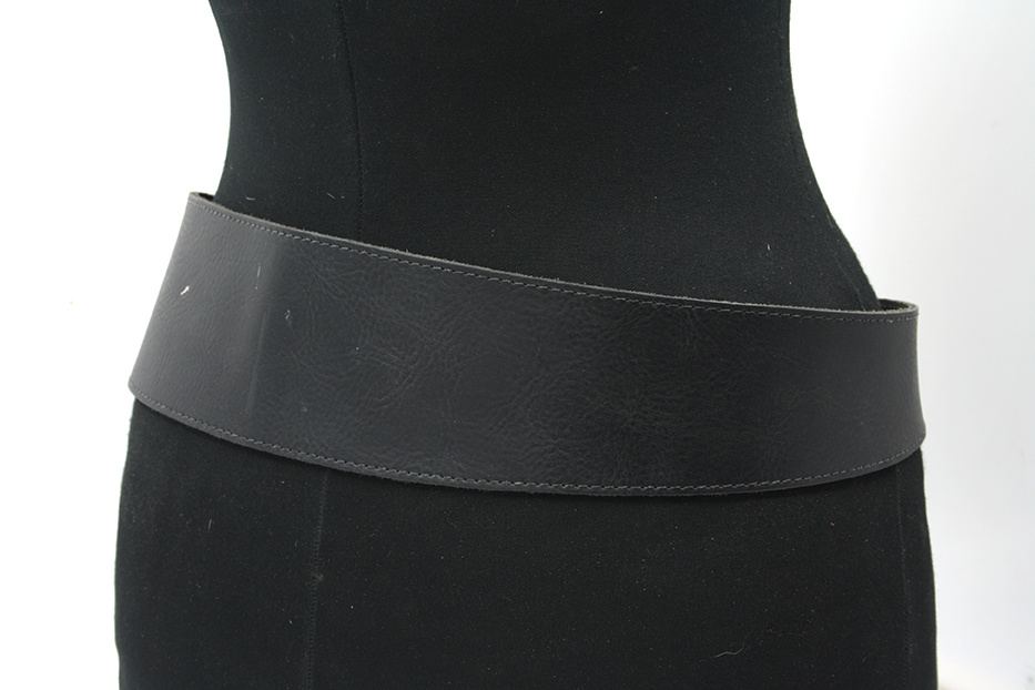 A-Zone Dames afhang ceintuur zwart leder