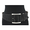 Dames afhangriem zwart croco