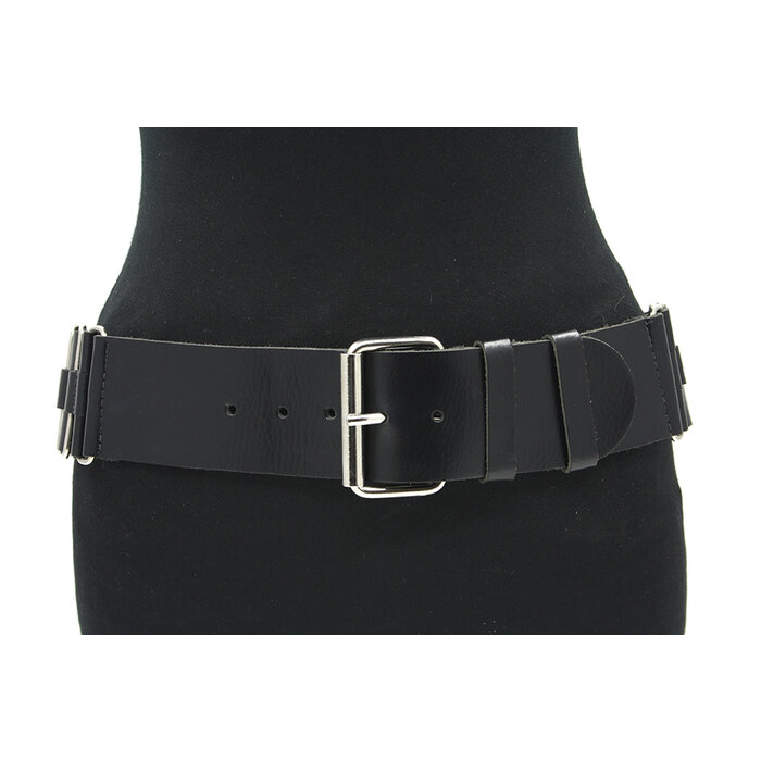 A-Zone Dames zwarte heupriem met vlechtwerk