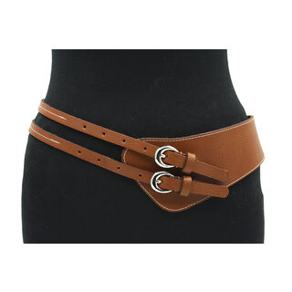 A-Zone Dames afhangceintuur donker cognac