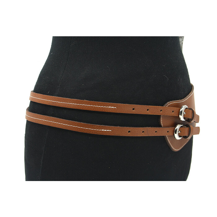 A-Zone Dames afhangceintuur donker cognac