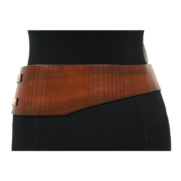 A-Zone Dames afhangceintuur cognac met print