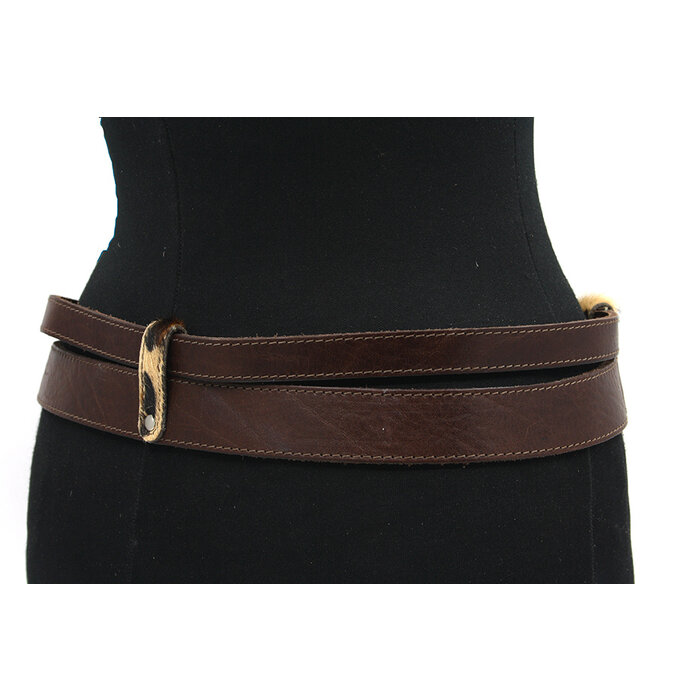 A-Zone Dames heupriem bruin luipaard