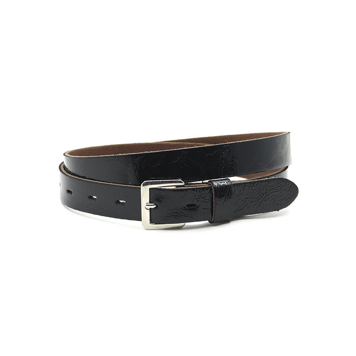 A-Zone Dames riem zwart  kreukellak