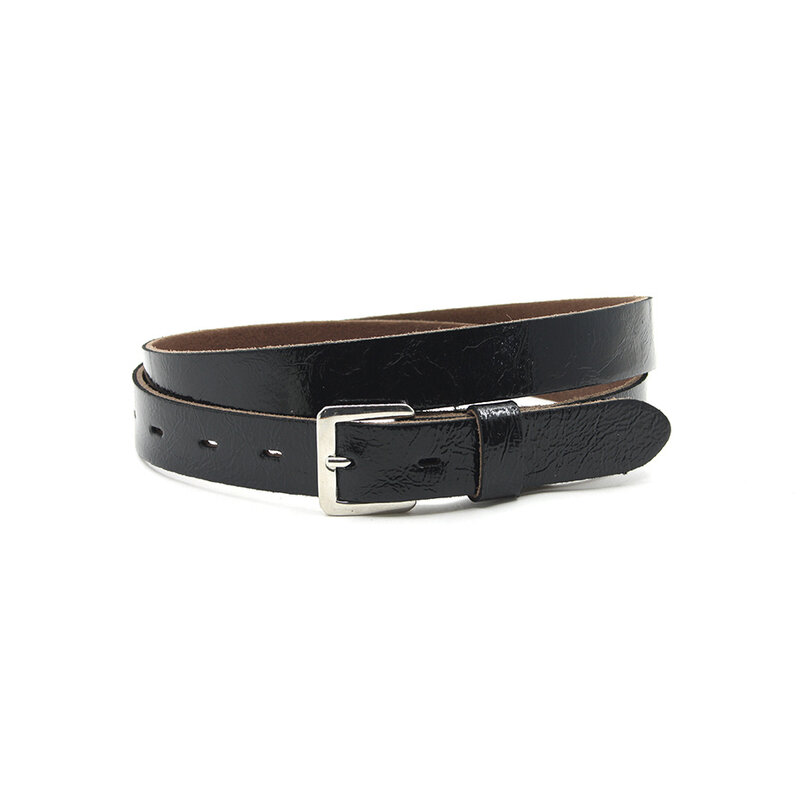 A-Zone Dames riem zwart  kreukellak