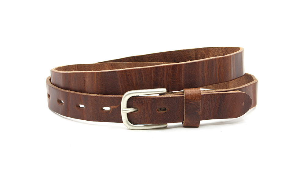 A-Zone Dames riem rood bruin (wave leer)