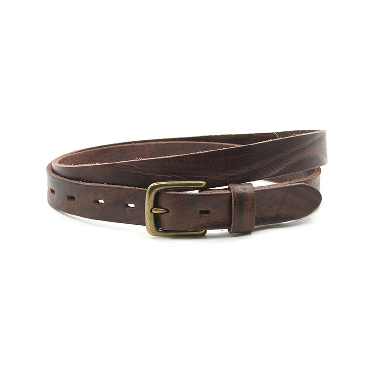 A-Zone Dames riem rood bruin wave smal
