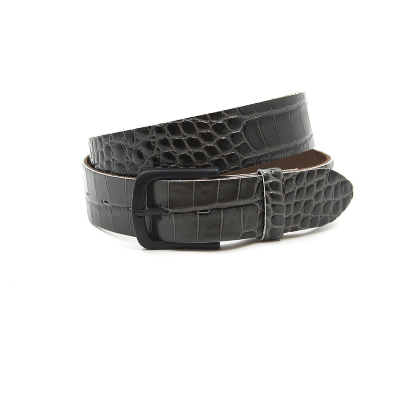 A-Zone Dames/heren grijze riem met print