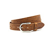 Dames/heren riem cognac croco