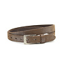 JV Belts Dames riem taupe met zilverglans