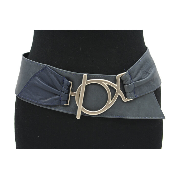 A-Zone Dames nappa afhangriem grijs/blauw