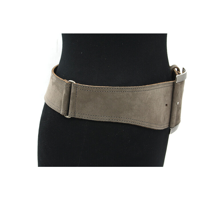 A-Zone Dames afhangriem taupe suede