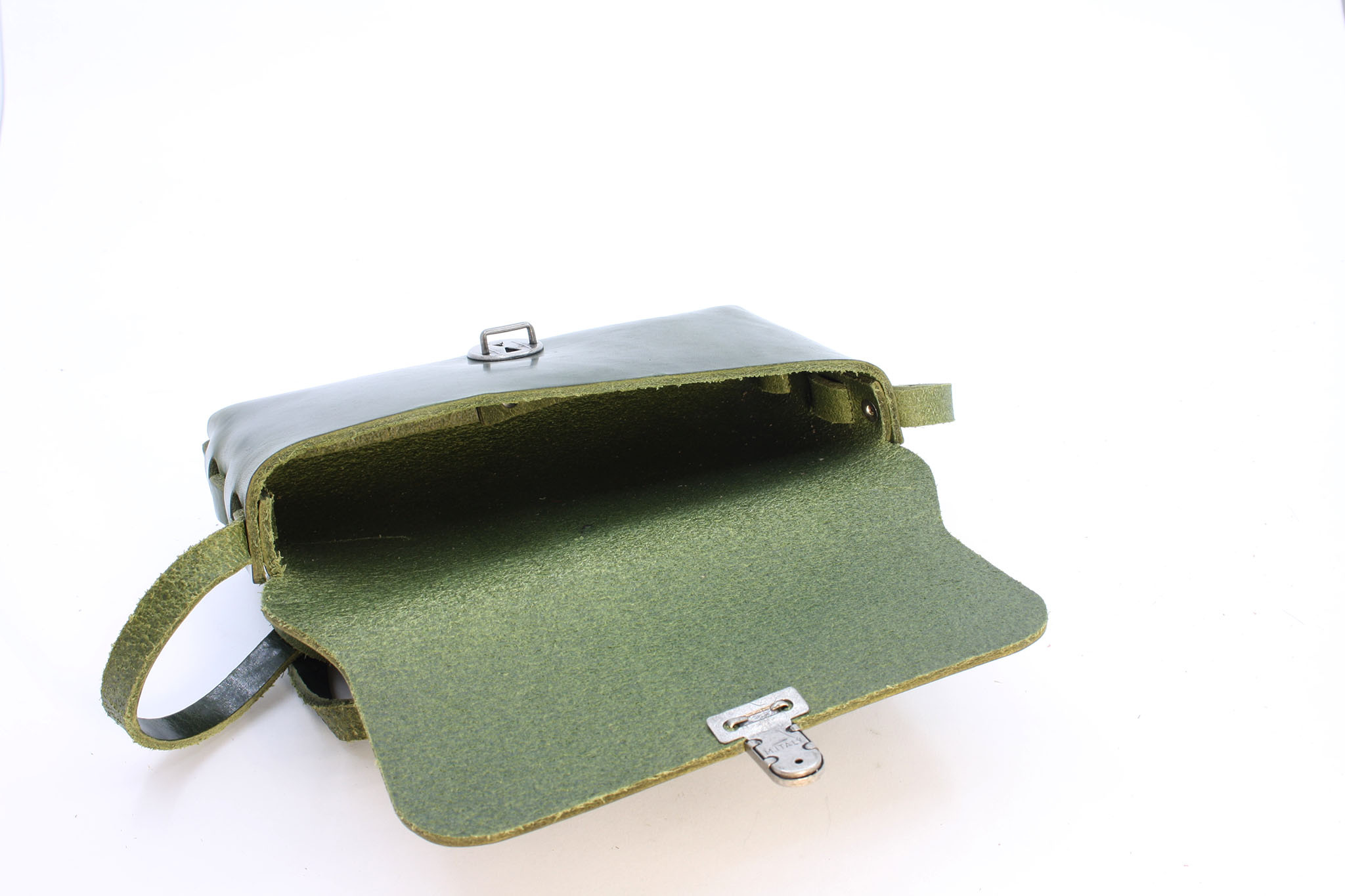 A-Zone Handgemaakt leren tasje groen