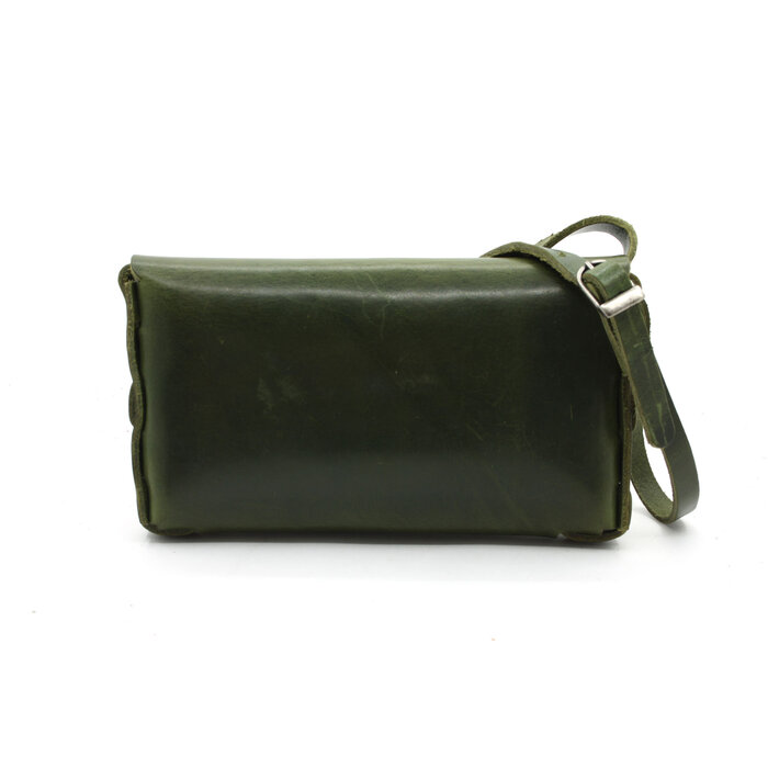 A-Zone Handgemaakt leren tasje groen