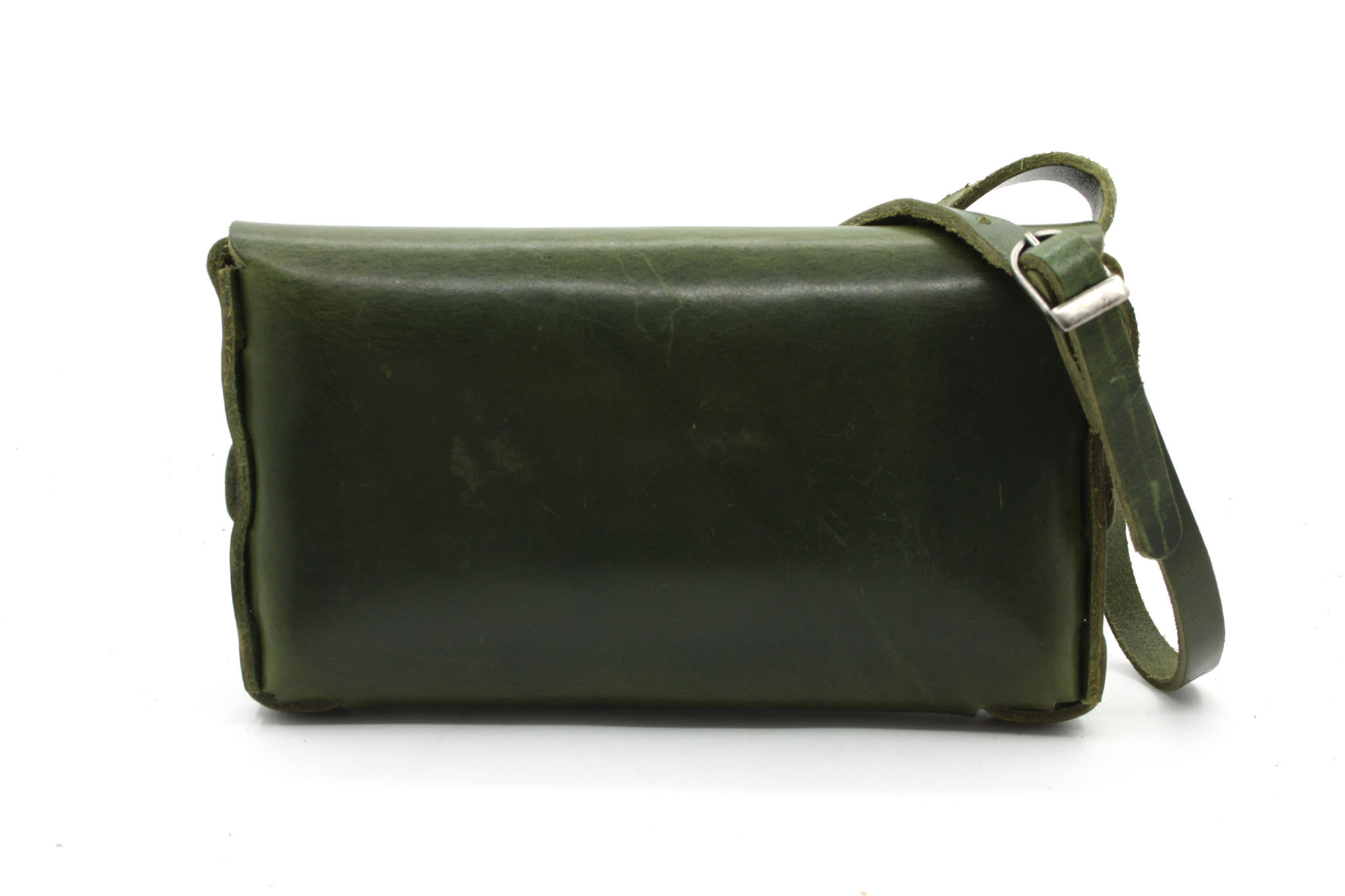 A-Zone Handgemaakt leren tasje groen