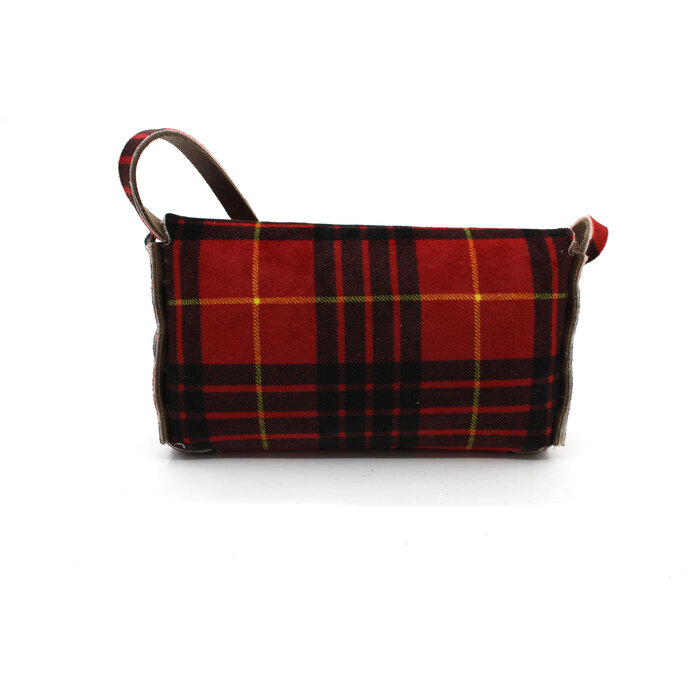 A-Zone Handgemaakt leren tasje met ruit motief