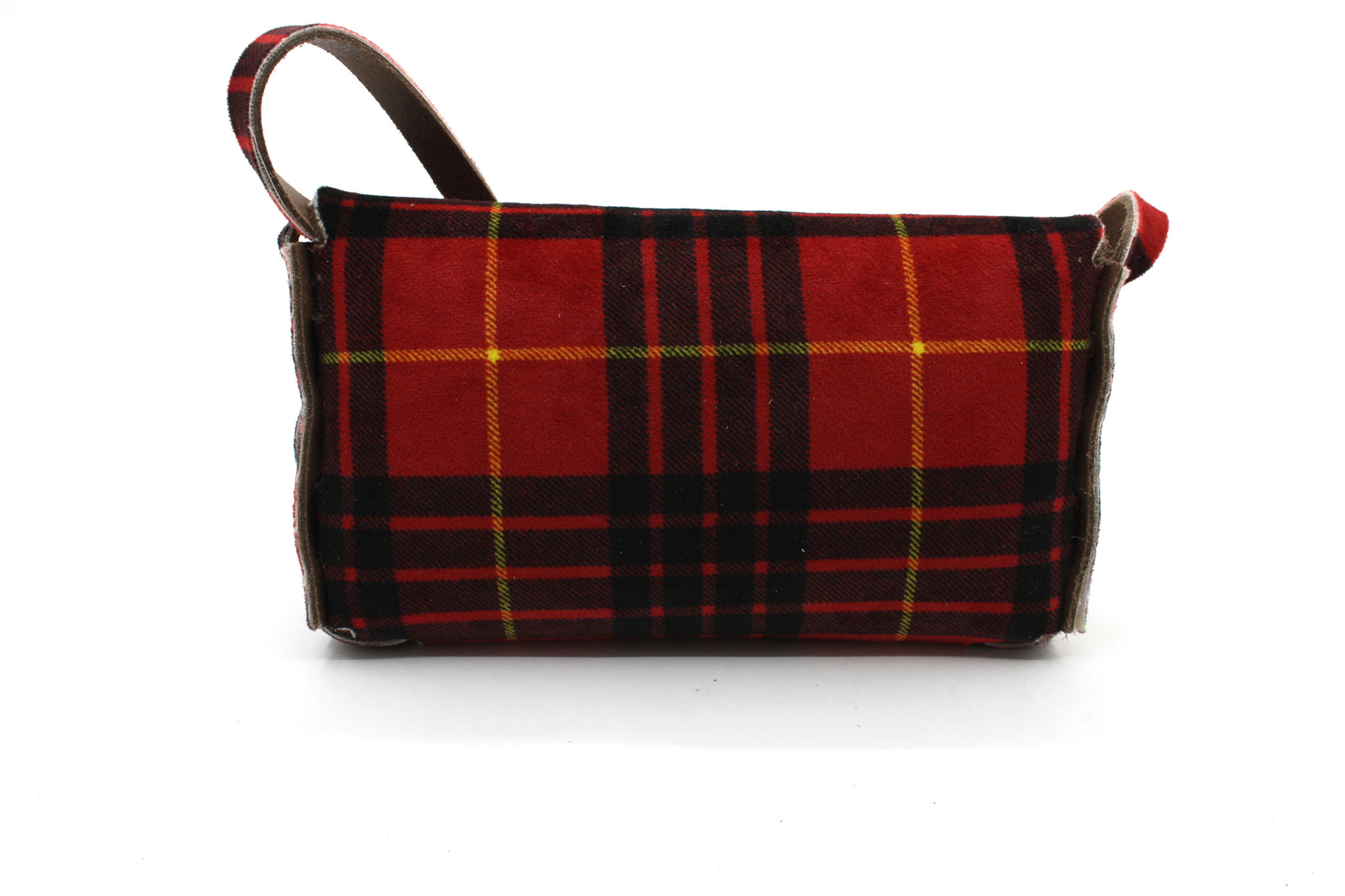 A-Zone Handgemaakt leren tasje met ruit motief