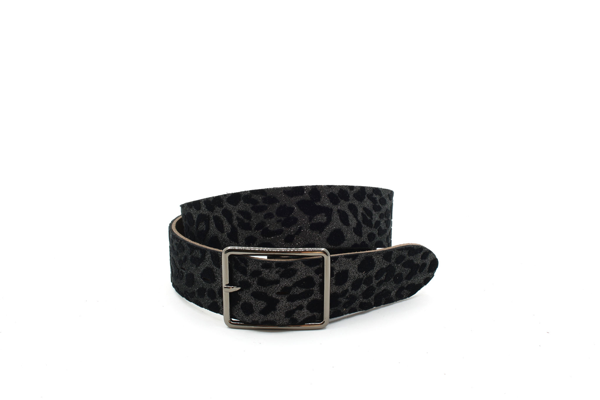 A-Zone Handgemaakt leren tasje met luipaard print fluweel