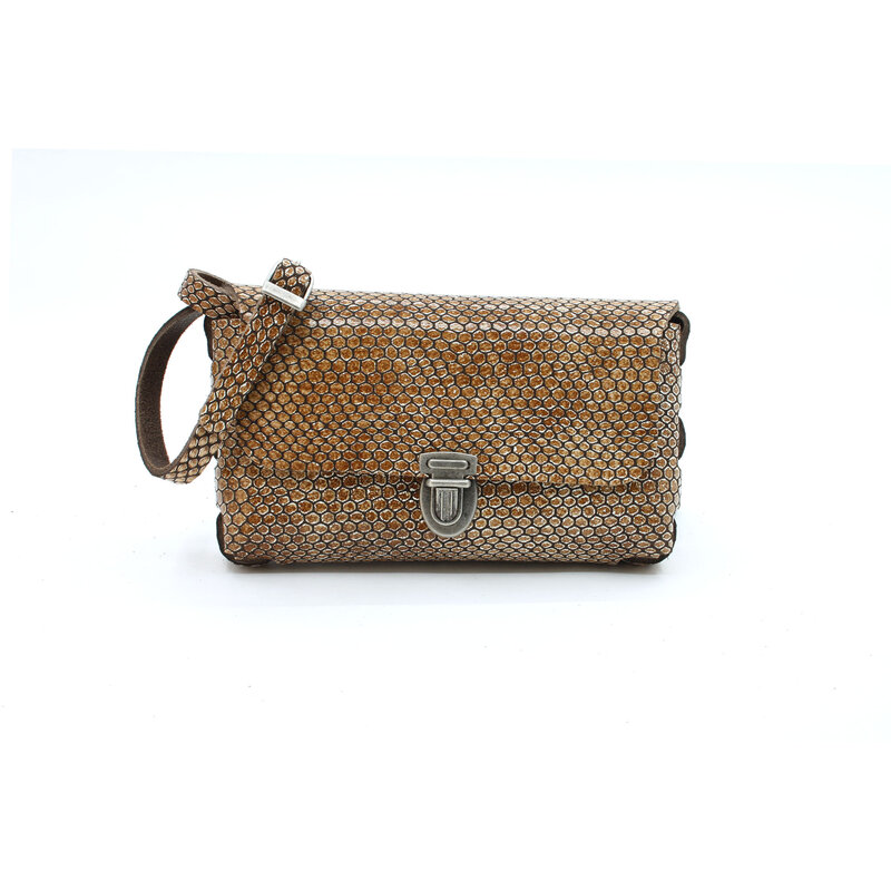 A-Zone Handgemaakt  leren tasje fantasie print