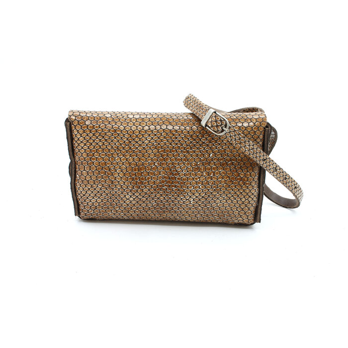 A-Zone Handgemaakt  leren tasje fantasie print