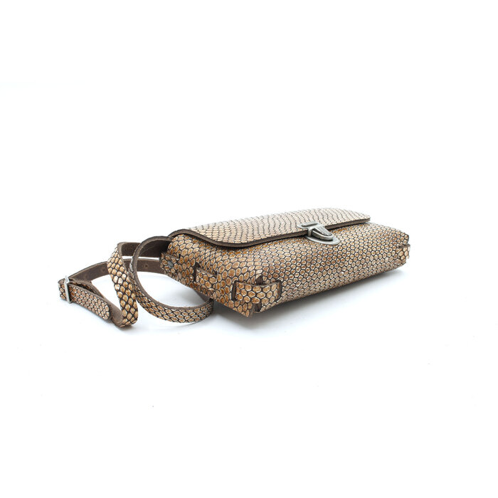 A-Zone Handgemaakt  leren tasje fantasie print