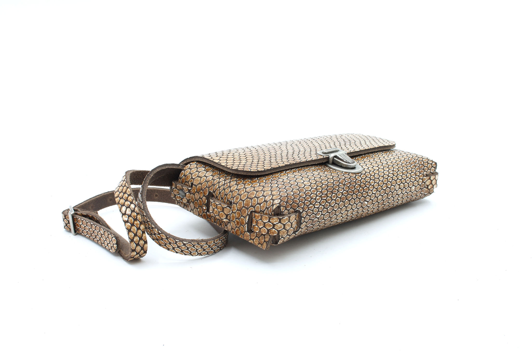 A-Zone Handgemaakt  leren tasje fantasie print