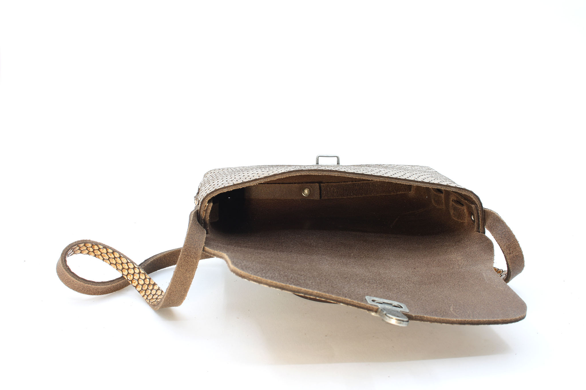 A-Zone Handgemaakt  leren tasje fantasie print