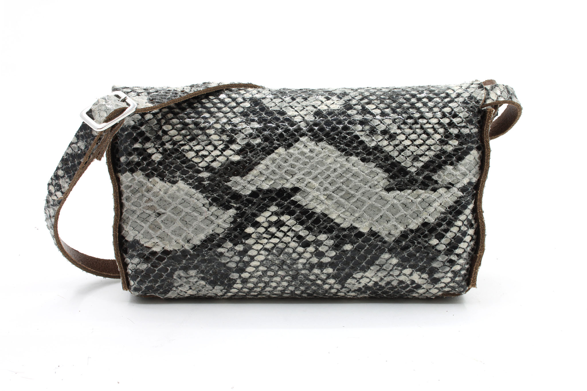 A-Zone Handgemaakt leren tasje slangen print