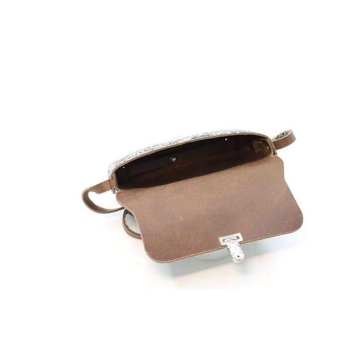 A-Zone Handgemaakt leren tasje slangen print