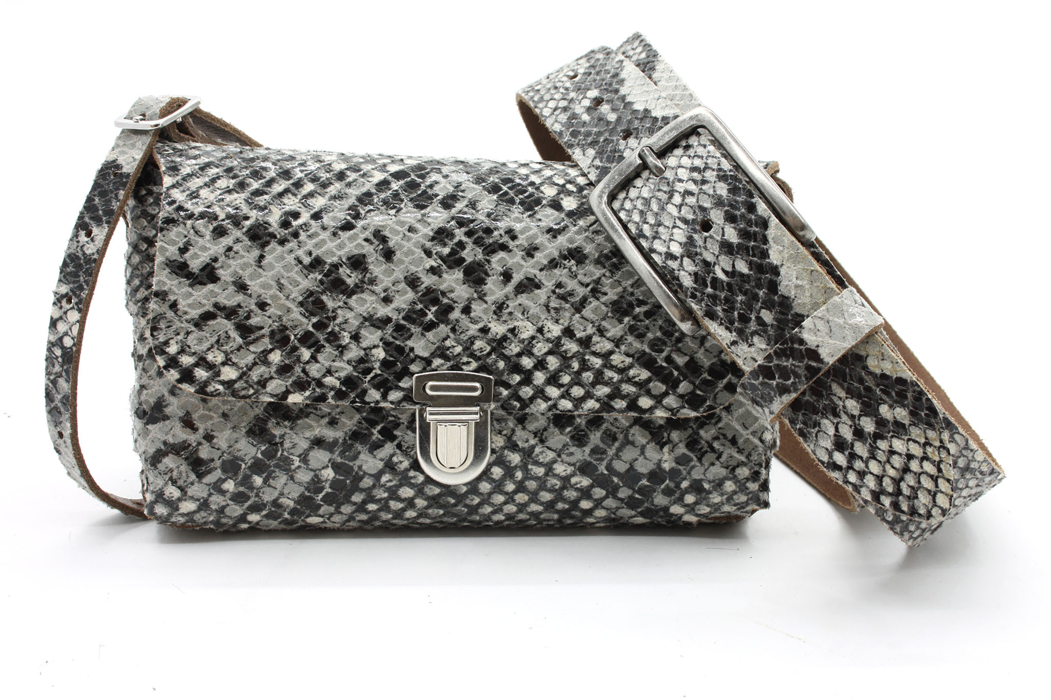 A-Zone Dames riem met slangen print