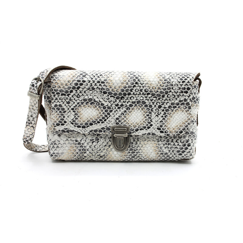 A-Zone Handgemaakt leren tasje croco print