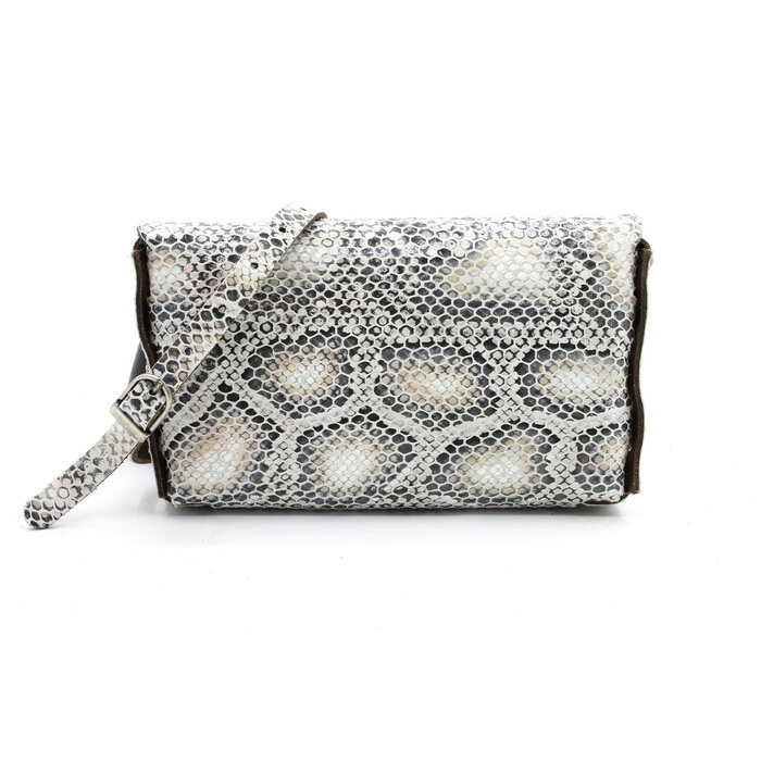 A-Zone Handgemaakt leren tasje croco print