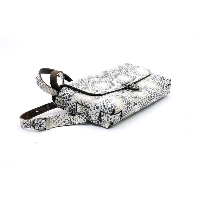 A-Zone Handgemaakt leren tasje croco print