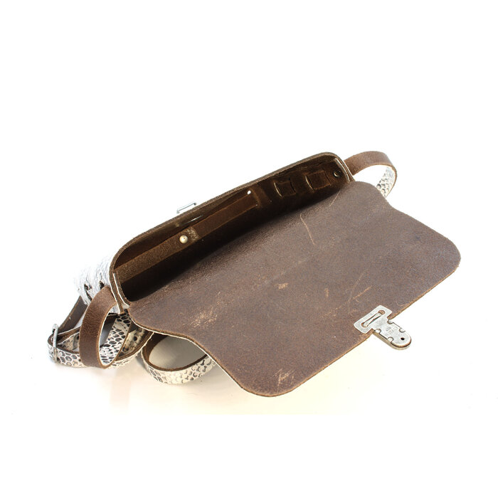 A-Zone Handgemaakt leren tasje croco print