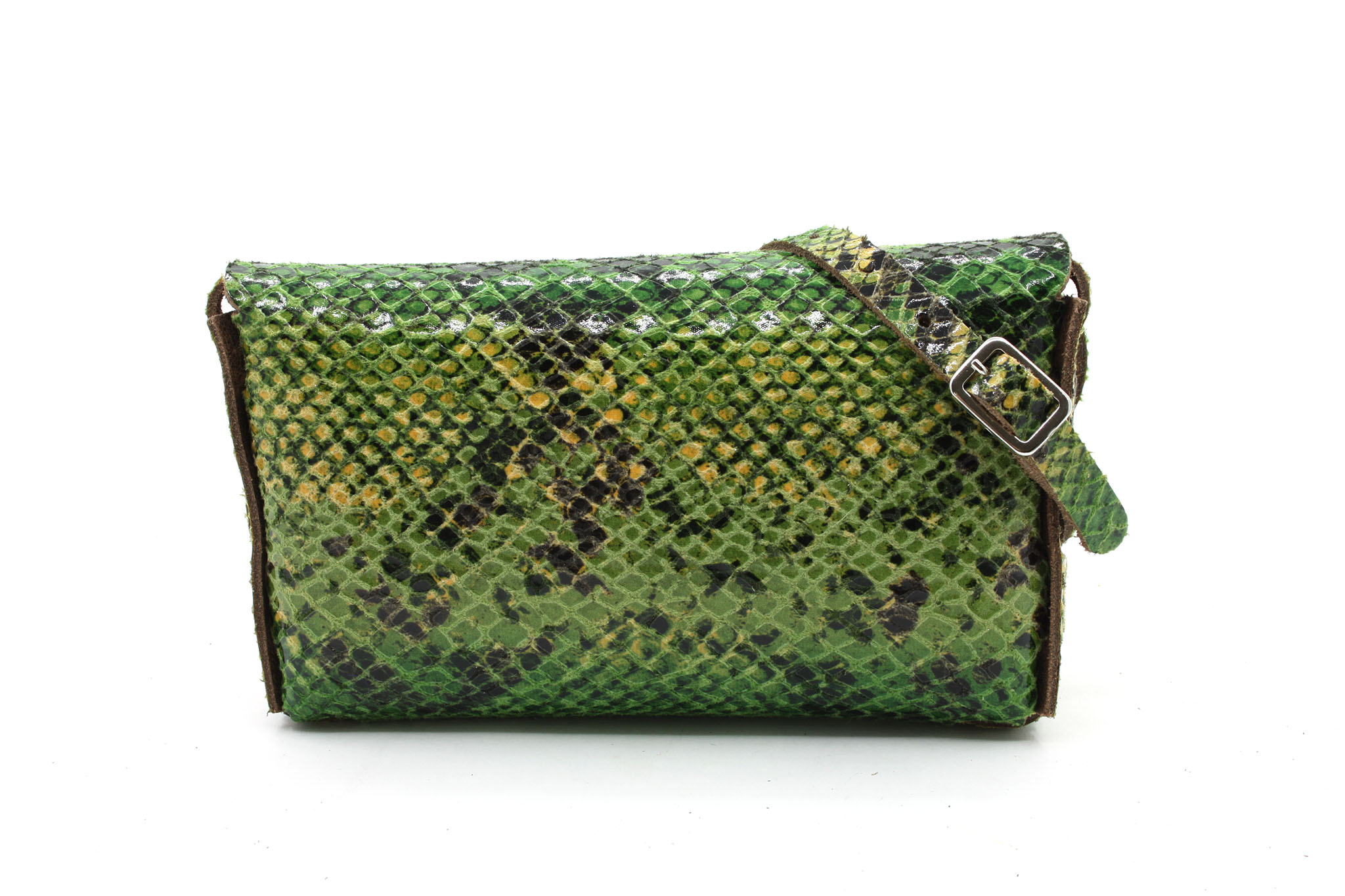 A-Zone Handgemaakt leren tasje croco print