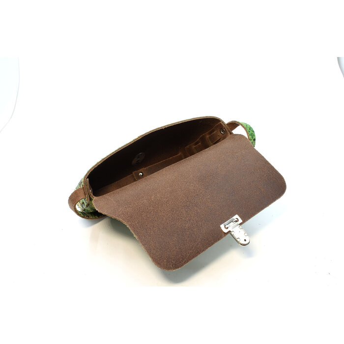 A-Zone Handgemaakt leren tasje croco print