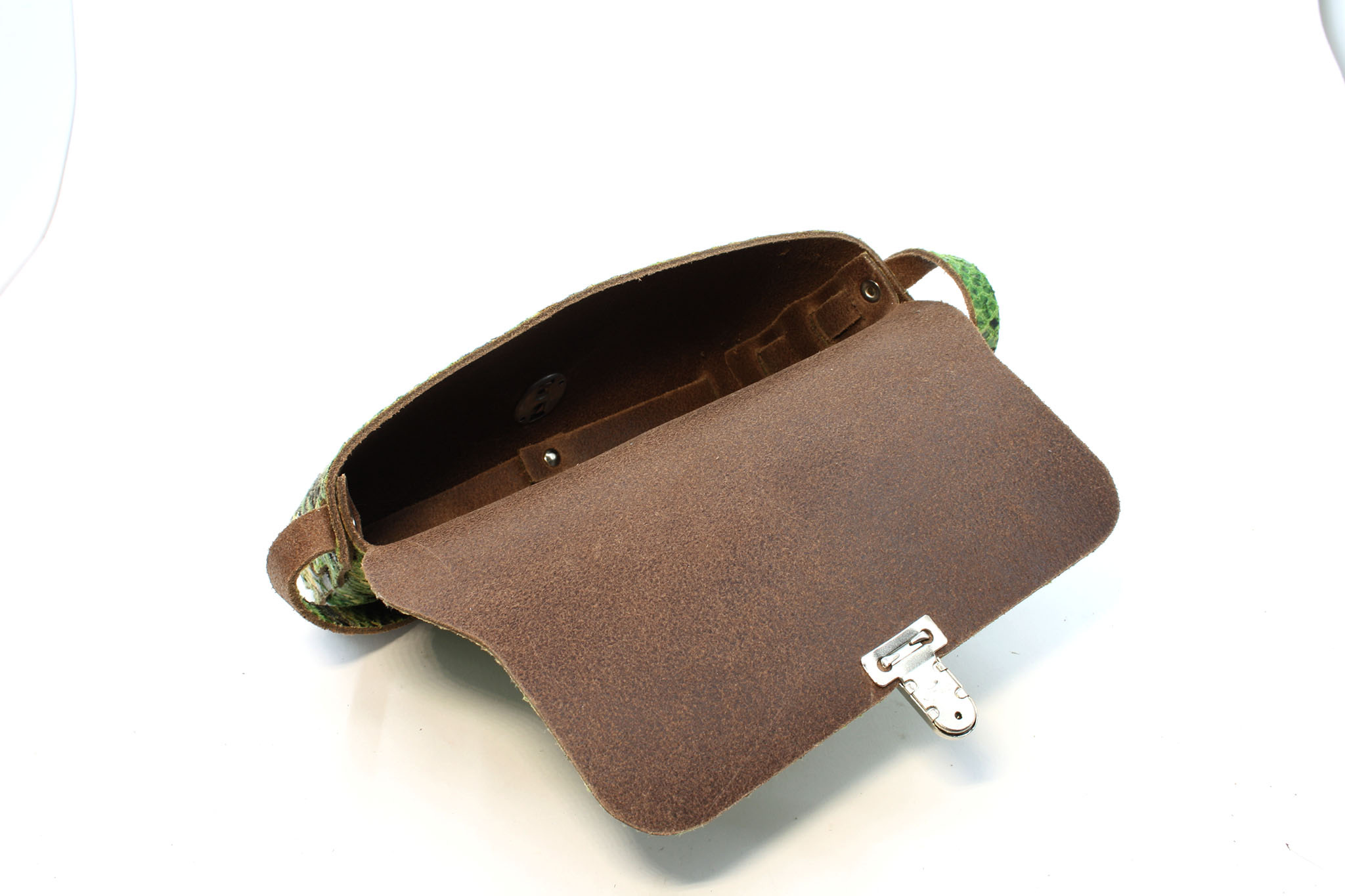 A-Zone Handgemaakt leren tasje croco print