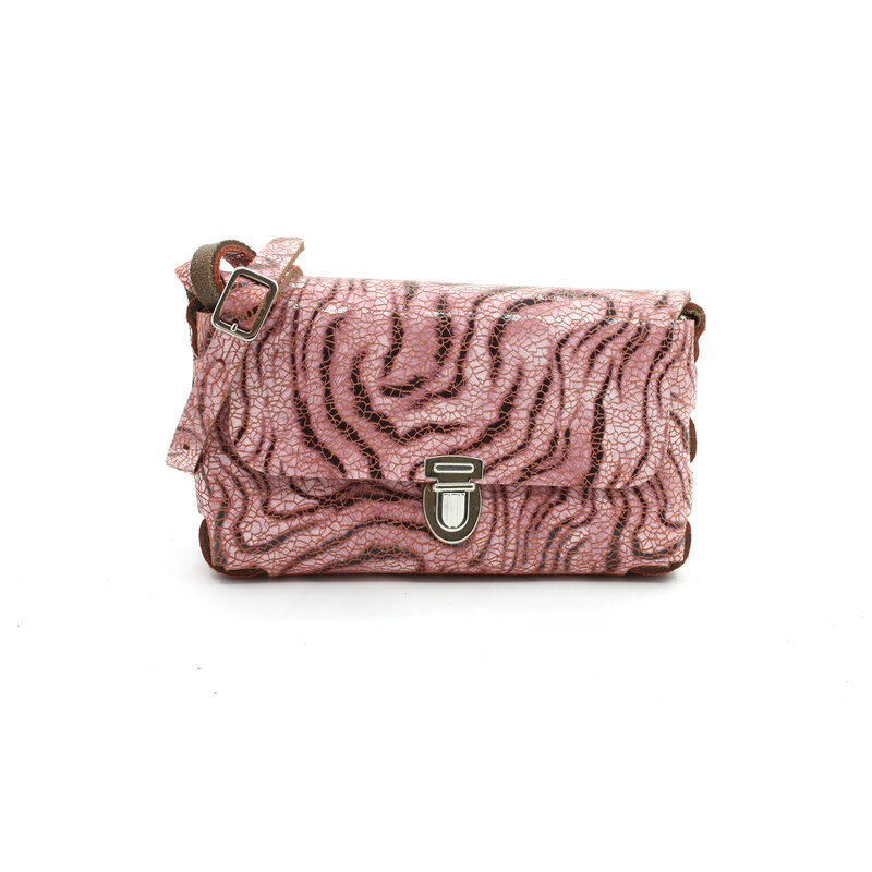 A-Zone Handgemaakt leren tasje fantasie print