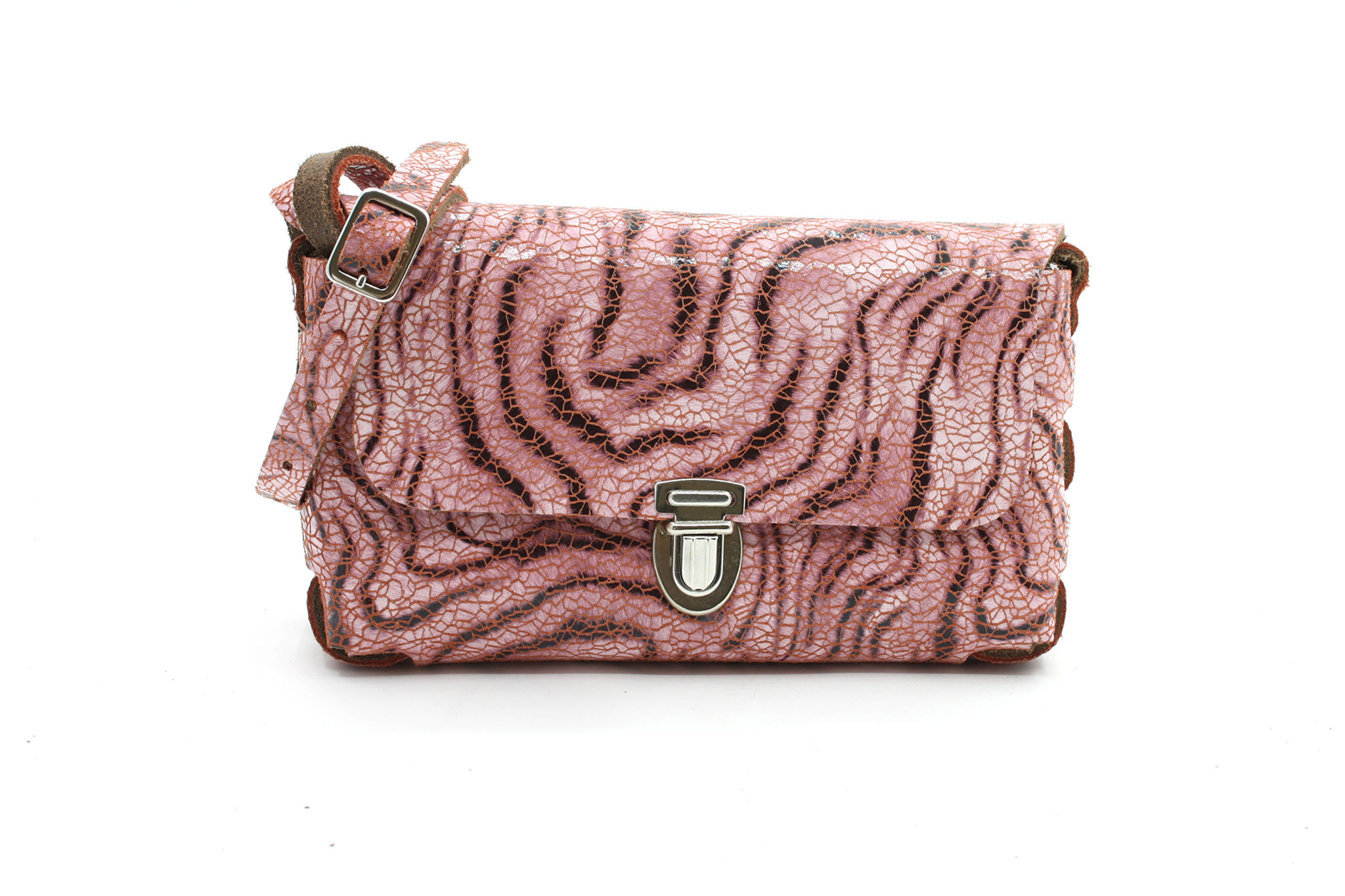 A-Zone Handgemaakt leren tasje fantasie print