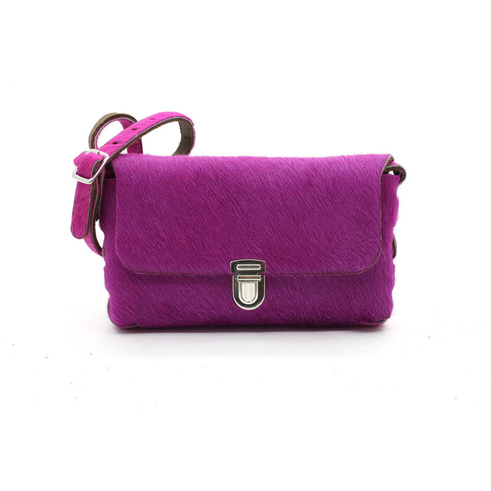 A-Zone Dames riem hair-on purper