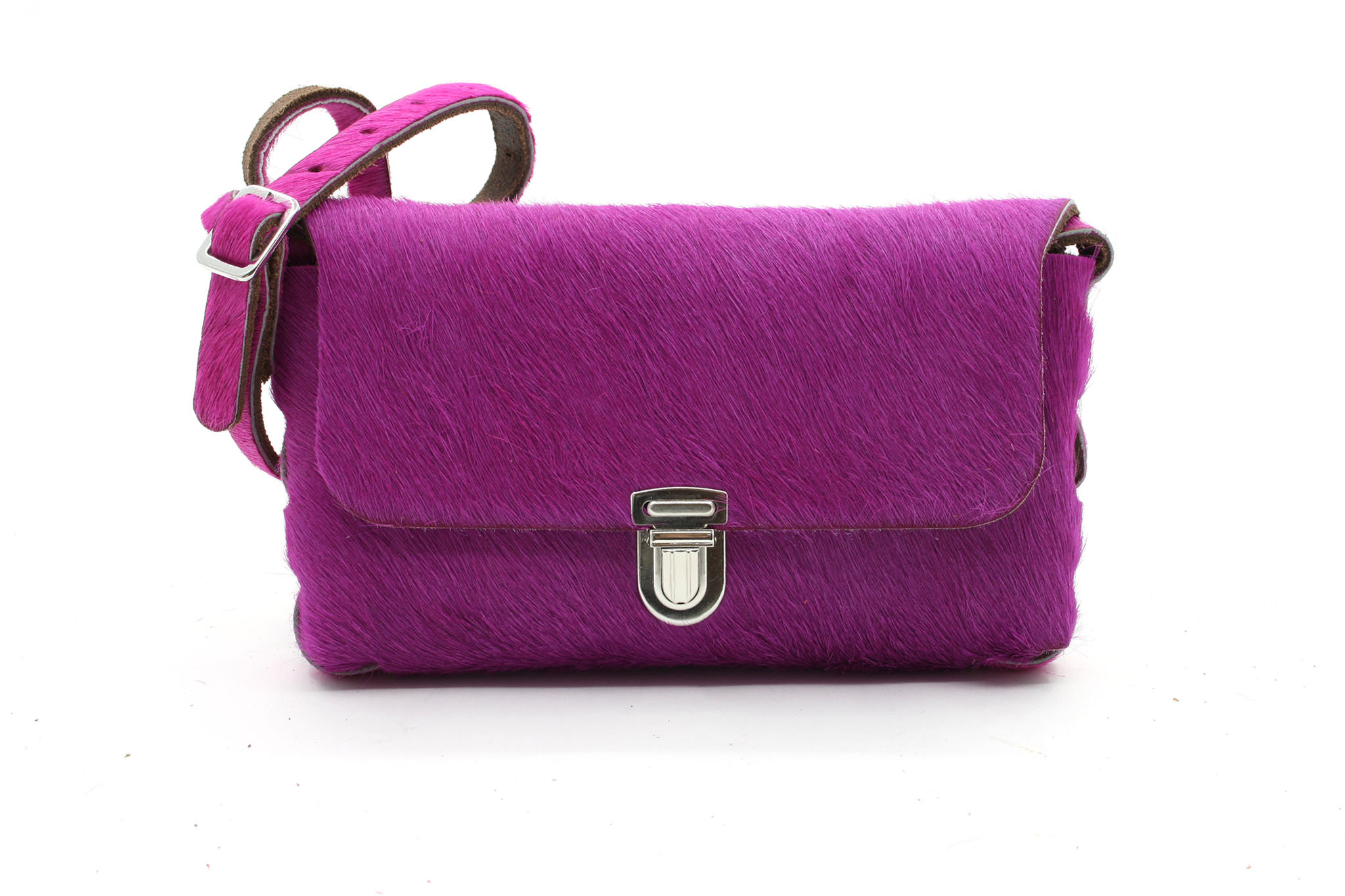 A-Zone Dames riem hair-on purper