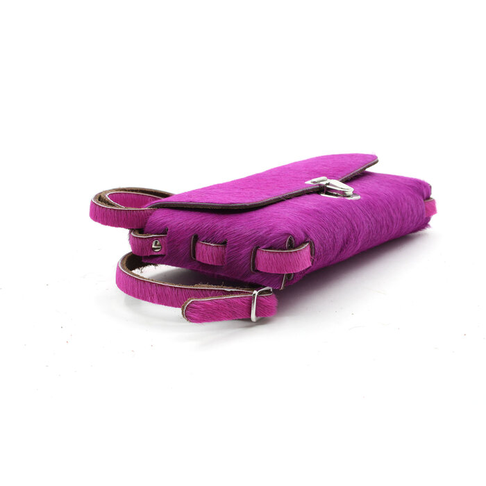 A-Zone Dames riem hair-on purper