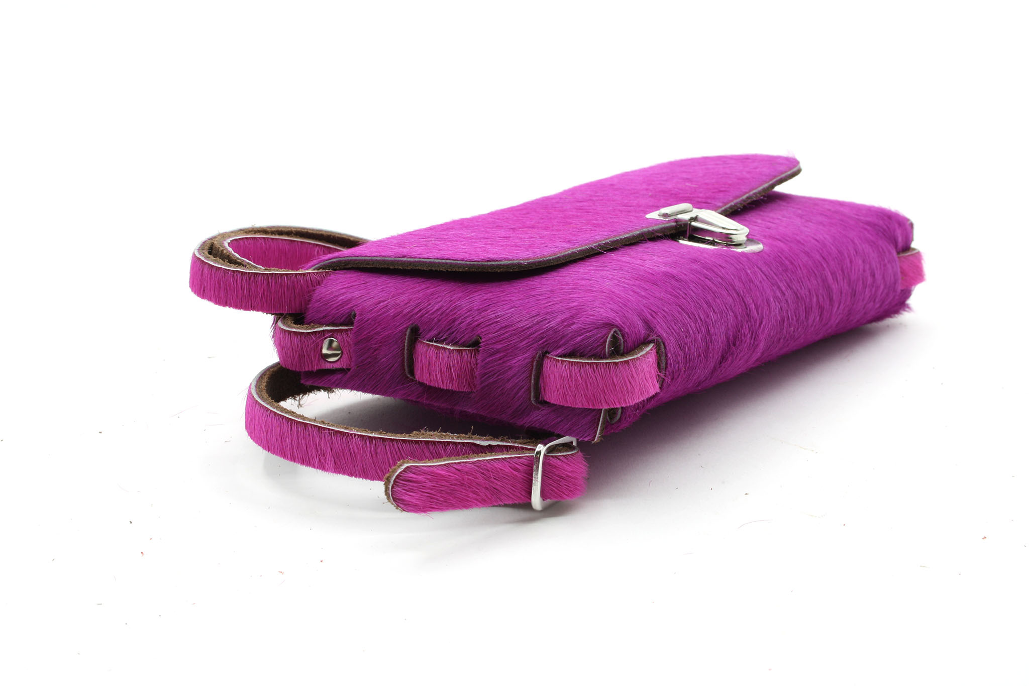 A-Zone Dames riem hair-on purper